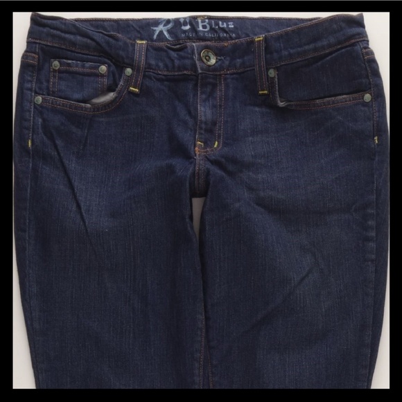 RU Blue Straight Dark Wash Jeans Women's 30 #1417 - Picture 4 of 8
